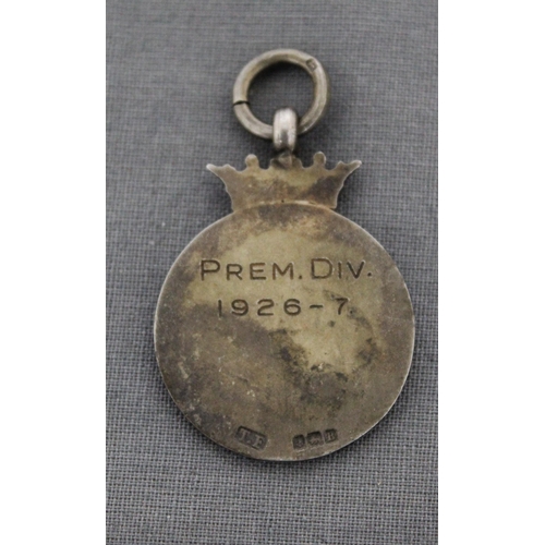 357 - Silver Hallmarked 1926-27 Football Fob