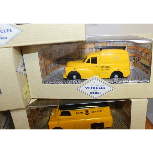 526 - The Corgi Great British Van Collection With Eight Vans  And Display Plinth Boxed