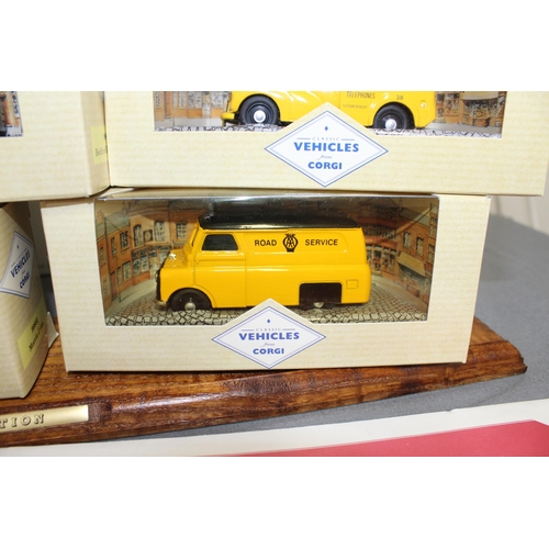 526 - The Corgi Great British Van Collection With Eight Vans  And Display Plinth Boxed