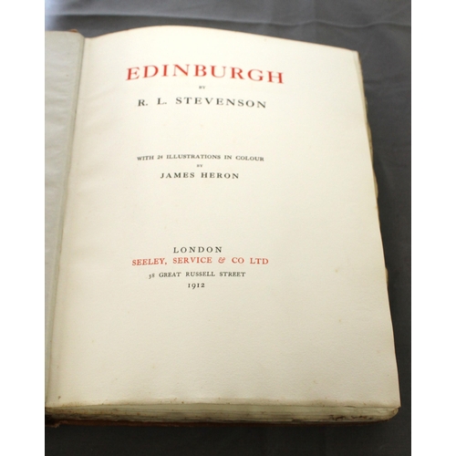 104 - Limited Edition. Stevenson, R. L. - Edinburgh. London: Seeley, Service & Co. Ltd. 1912. No.154/385. ... 