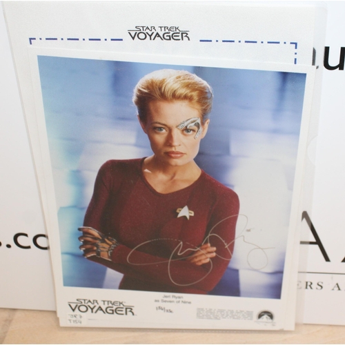 57 - Signed Star Trek Voyager Jeri Ryan As Seven Nine 154/250 Photo With Certificate