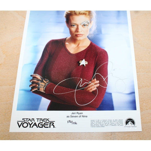 57 - Signed Star Trek Voyager Jeri Ryan As Seven Nine 154/250 Photo With Certificate