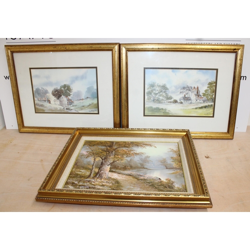 110 - 3 x Painting Two Water Colour 51 x 41cm One Oil Painting 51 x 41cm
COLLECTION ONLY