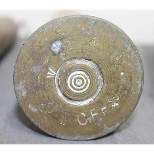 135 - Four Artillery Shell Casings 
Tallest 37.5cm