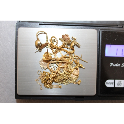 441 - Mixed Scrapped Gold Total Weight-11.49g