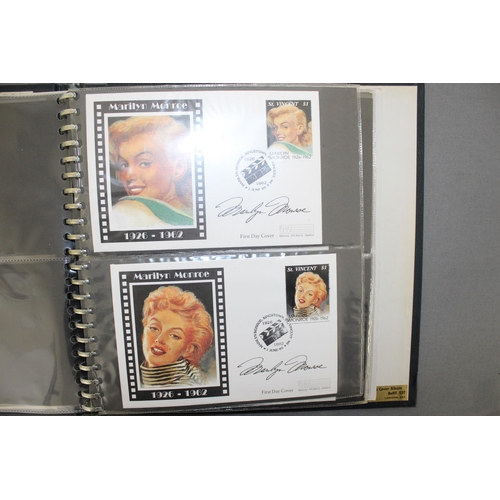 199 - Elvis Presley, Marilyn Monroe And Frank Sinatra Covers And Stamps