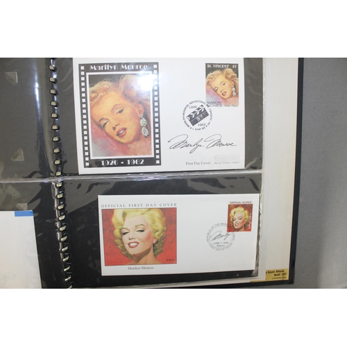 199 - Elvis Presley, Marilyn Monroe And Frank Sinatra Covers And Stamps