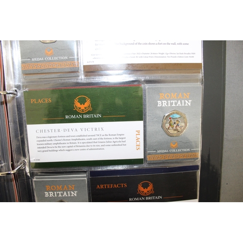 201 - Roman Britain Medal Collection Containing 24 Medals