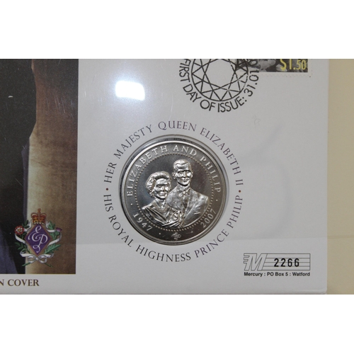 203 - Diamond Wedding 16 Coin Cover Collection COA