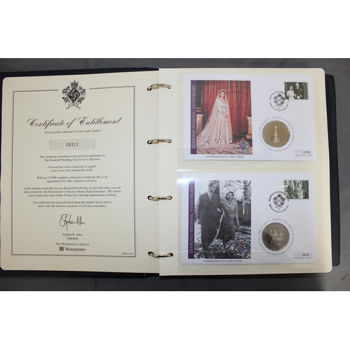 203 - Diamond Wedding 16 Coin Cover Collection COA