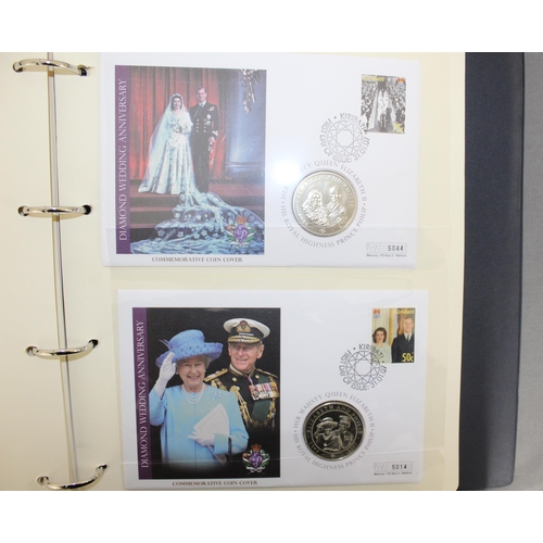 203 - Diamond Wedding 16 Coin Cover Collection COA