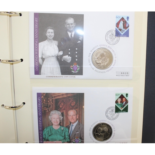 203 - Diamond Wedding 16 Coin Cover Collection COA