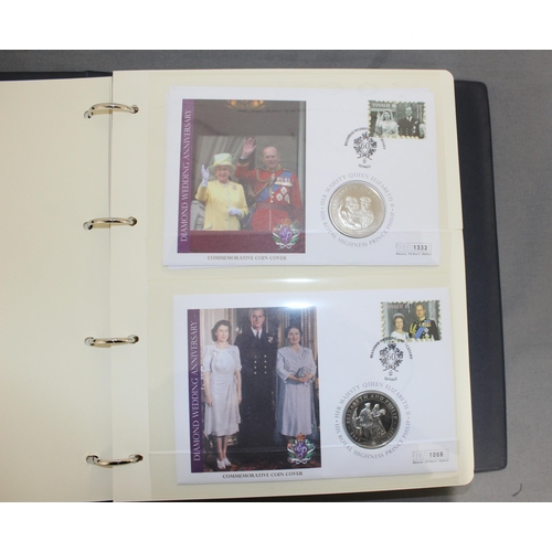 203 - Diamond Wedding 16 Coin Cover Collection COA