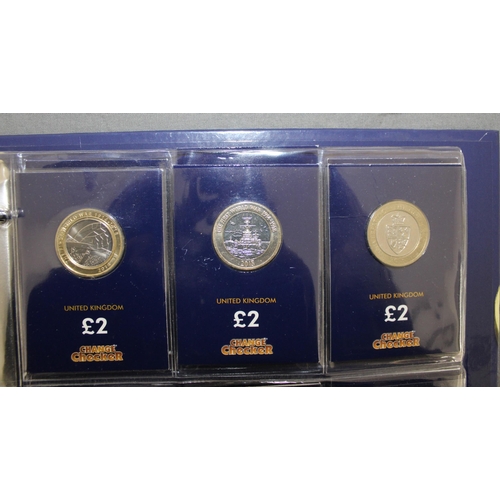 204 - Change Checker Album Containing 18 x £2 Coins