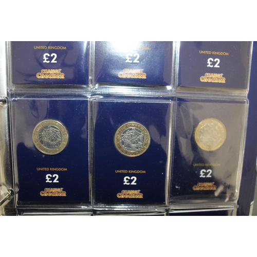 204 - Change Checker Album Containing 18 x £2 Coins