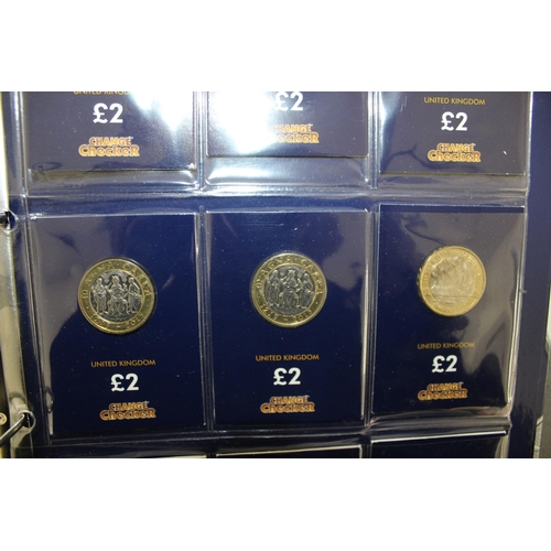 204 - Change Checker Album Containing 18 x £2 Coins