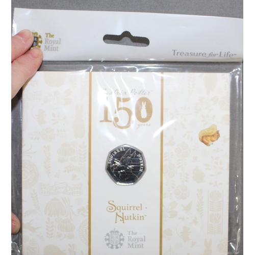 228 - 2016 The Royal Mint Squirrel Nutkin 50p Coin Sealed Pack