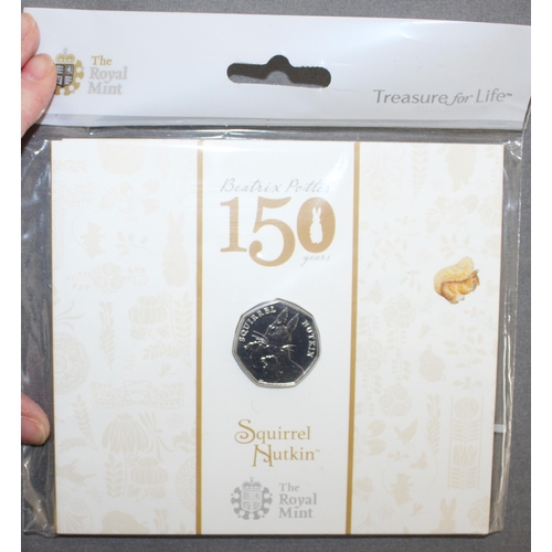 229 - 2016 The Royal Mint Squirrel Nutkin 50p Coin Sealed Pack