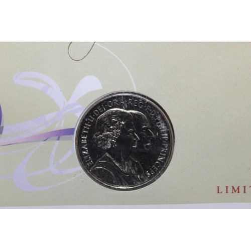 252 - 2 x 1947-2007 Diamond Wedding Anniversary Elizabeth & Phillip Commemorative Coin First Day Cover Lim... 