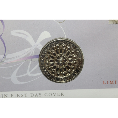 252 - 2 x 1947-2007 Diamond Wedding Anniversary Elizabeth & Phillip Commemorative Coin First Day Cover Lim... 