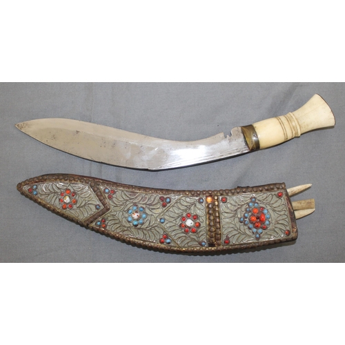 136 - Kukri Knife In Sheath