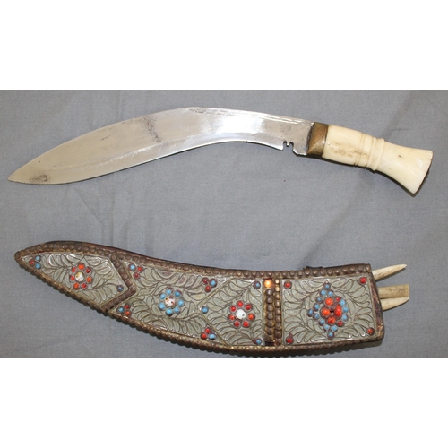 136 - Kukri Knife In Sheath