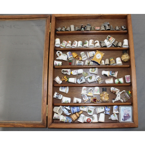 74 - Collection Of Thimbles & Others In Glass Wooden Case
Case Height-42cm
Width-30.5
COLLECTION ONLY