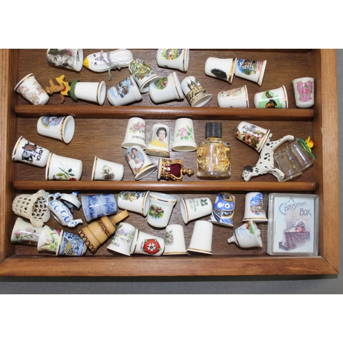 74 - Collection Of Thimbles & Others In Glass Wooden Case
Case Height-42cm
Width-30.5
COLLECTION ONLY