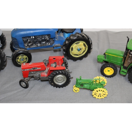 566 - Collection Of Farm Tractors Etc Inc- Corgi, Limited Edition universal Hobbies, Lesney, Dinky Etc