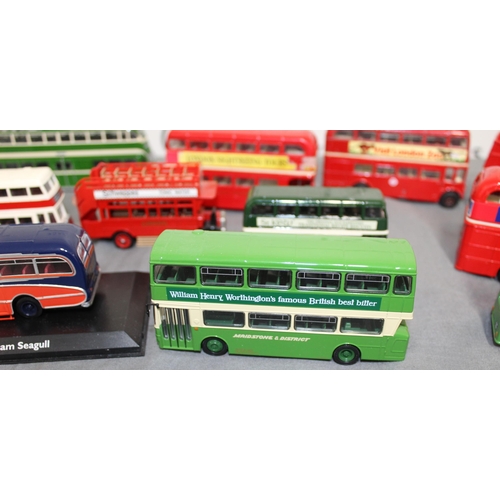 578 - Collection Of Buses, Trams Inc- Corgi, Juniors, Leyland, Matchbox, Lledo,  Etc