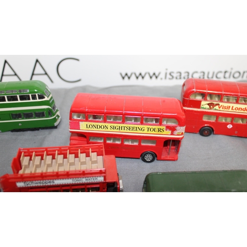 578 - Collection Of Buses, Trams Inc- Corgi, Juniors, Leyland, Matchbox, Lledo,  Etc