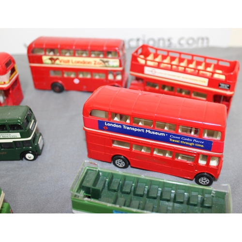 578 - Collection Of Buses, Trams Inc- Corgi, Juniors, Leyland, Matchbox, Lledo,  Etc