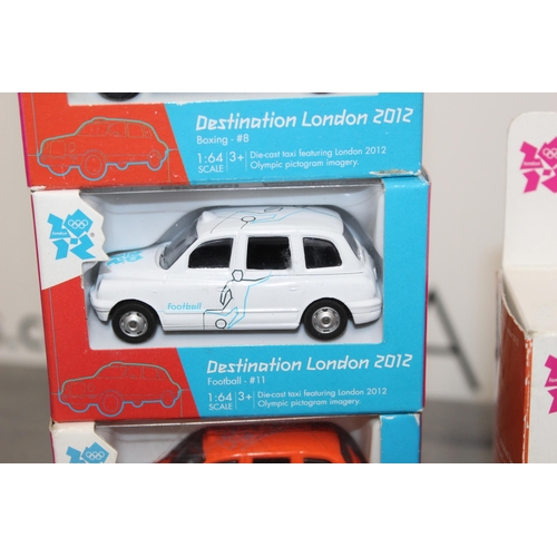 580 - Boxed London 2012 Corgi  Taxi Vehicles