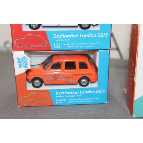 580 - Boxed London 2012 Corgi  Taxi Vehicles