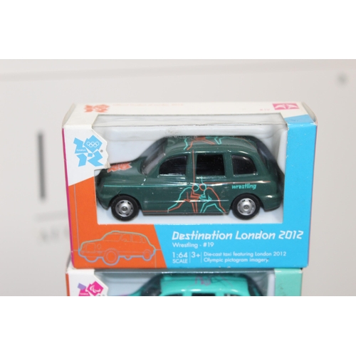 580 - Boxed London 2012 Corgi  Taxi Vehicles