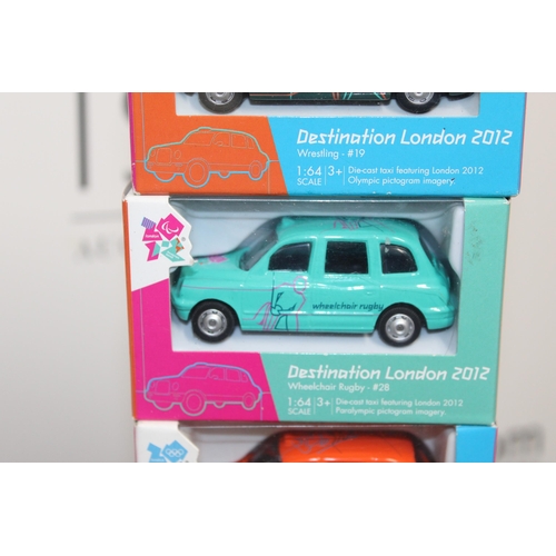 580 - Boxed London 2012 Corgi  Taxi Vehicles