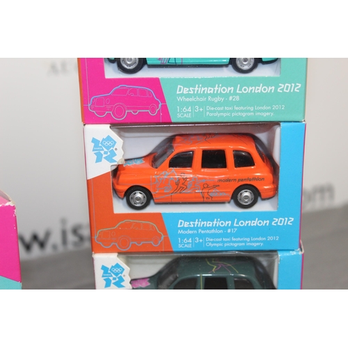 580 - Boxed London 2012 Corgi  Taxi Vehicles