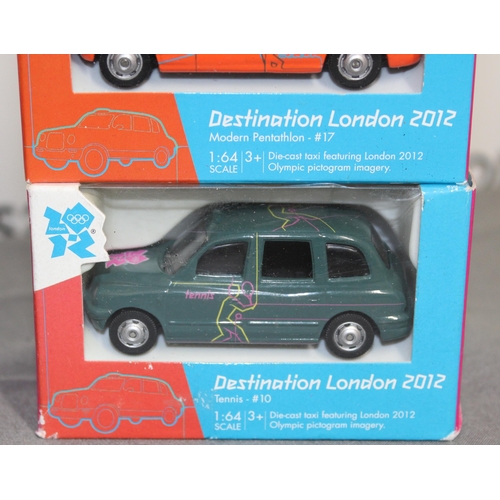 580 - Boxed London 2012 Corgi  Taxi Vehicles