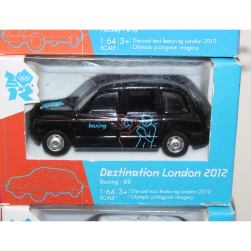 580 - Boxed London 2012 Corgi  Taxi Vehicles