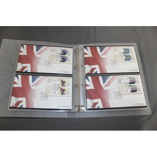 166 - London 2012 Gold Medal Winners Stamp Collectors Packs in Album