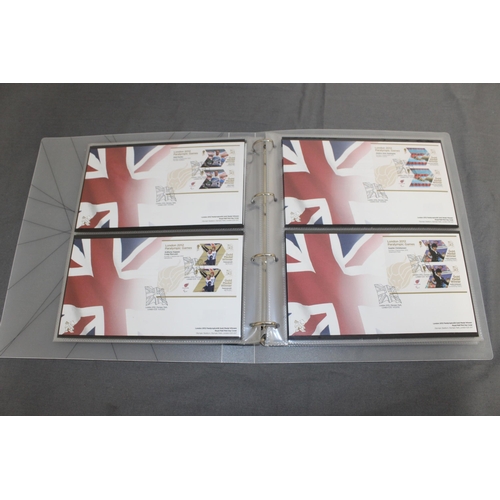 166 - London 2012 Gold Medal Winners Stamp Collectors Packs in Album