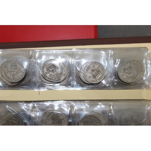 300 - Three Albums of Post 1946 GB Coinage including some Commemorative Coins