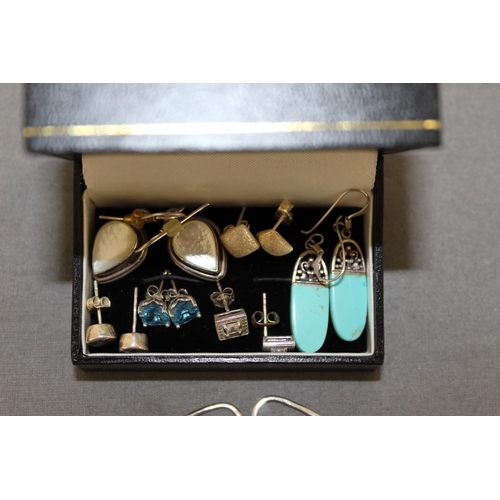 403 - A Selection Of Silver Some Stamped 925 Earrings In A Box
All Proceeds Go To Charity