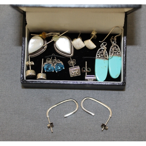 403 - A Selection Of Silver Some Stamped 925 Earrings In A Box
All Proceeds Go To Charity