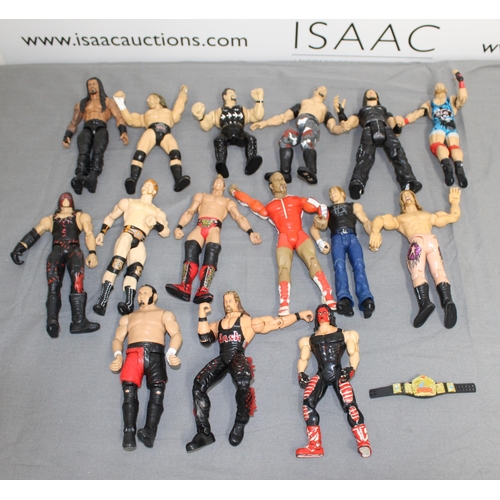 597 - Collection Of 15 Vintage WWE Figurines