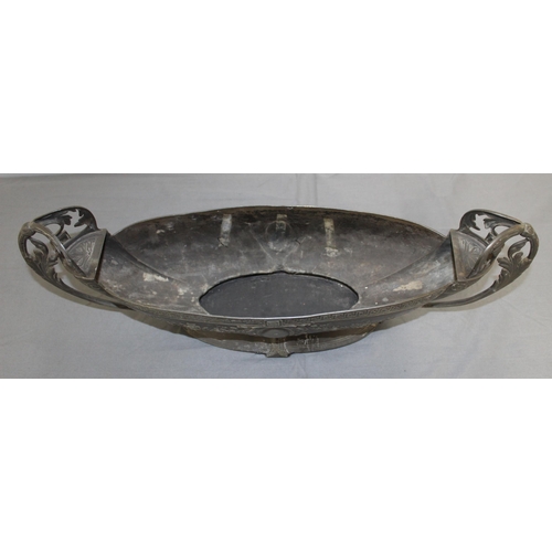 90 - Pewter WMF Centerpiece Fruit Dish, Flower Basket Germany, Early 20th Century
Length 60cm
Height 22cm