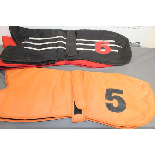 459 - Three Greyhound Racing Coats No 1,  5 & 6