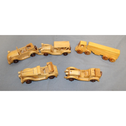 599 - Collection Of Wooden Vehicles
Longest 18cm