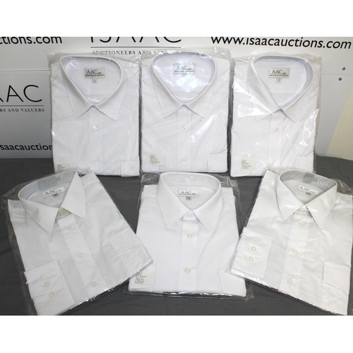 7 - Six AAC Men's White Pilot Shirts
Sizes-
4-17/23
2-17.5/44