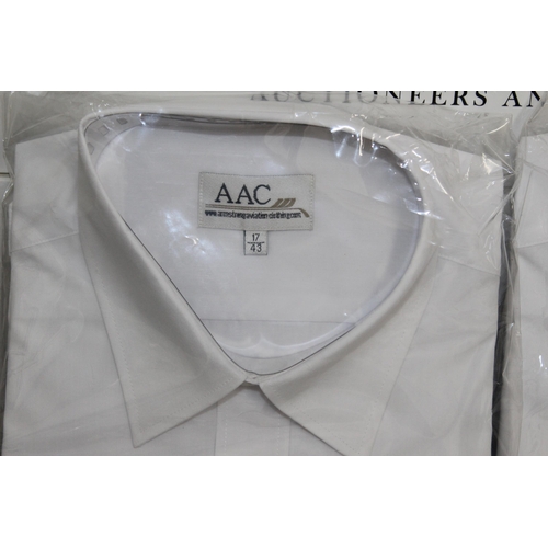 7 - Six AAC Men's White Pilot Shirts
Sizes-
4-17/23
2-17.5/44